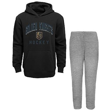 Toddler Black/Heather Gray Vegas Golden Knights Play by Play Pullover Hoodie & Pants Set