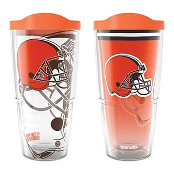 Tervis Cleveland Browns 24oz NFL 2 PACK Genuine & Forever Fan
