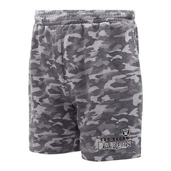 Men's Concepts Sport Charcoal Las Vegas Raiders Biscayne Camo Shorts