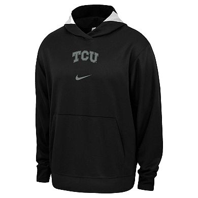 Men's Nike Black TCU Horned Frogs Basketball Spotlight Performance Pullover Hoodie