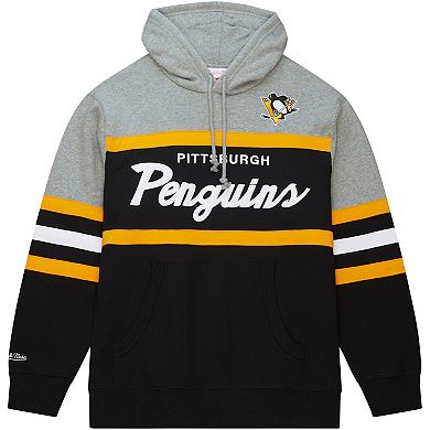 Men's Mitchell & Ness Black/Gray Pittsburgh Penguins Head Coach Pullover Hoodie