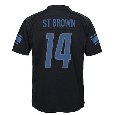 Youth Nike Amon-Ra St. Brown Black Detroit Lions Game Jersey