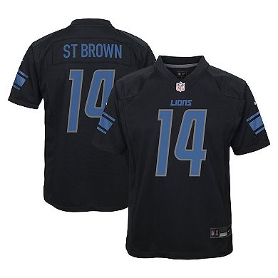 Youth Nike Amon-Ra St. Brown Black Detroit Lions Game Jersey