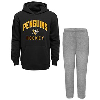 Toddler Black/Heather Gray Pittsburgh Penguins Play by Play Pullover Hoodie & Pants Set