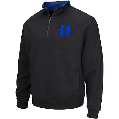 Men's Colosseum Black Duke Blue Devils Tortugas Quarter-Zip Top