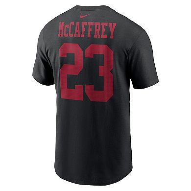 Men's Nike Christian McCaffrey Black San Francisco 49ers Player Name & Number T-Shirt