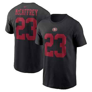 Men's Nike Christian McCaffrey Black San Francisco 49ers Player Name & Number T-Shirt