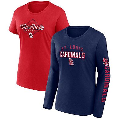Women's Fanatics Branded Navy/Red St. Louis Cardinals T-Shirt Combo Pack