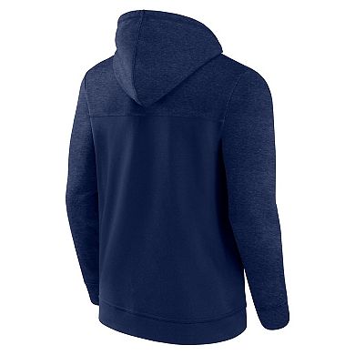 Men's Fanatics Branded Heather Navy Dallas Cowboys Offensive Lineup Hoodie Full-Zip Hoodie