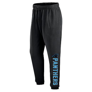 Men's Fanatics Branded Black Carolina Panthers Chop Block Fleece Sweatpants