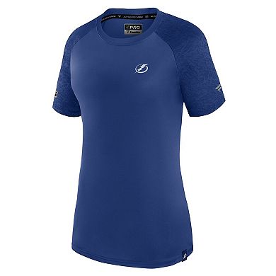 Women's Fanatics Branded Blue Tampa Bay Lightning Authentic Pro Tech T-Shirt