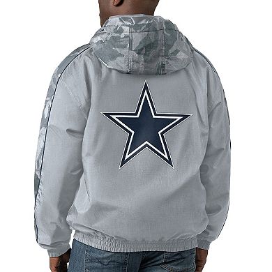 Men's Starter Silver Dallas Cowboys Throwback Thursday Night Lights Hoodie Full-Zip Jacket