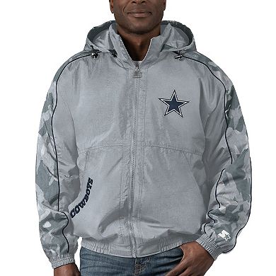 Men's Starter  Silver Dallas Cowboys Throwback Thursday Night Lights Hoodie Full-Zip Jacket