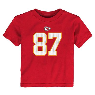 Toddler Nike Travis Kelce Red Kansas City Chiefs Player Name & Number T-Shirt