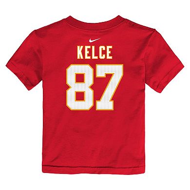 Toddler Nike Travis Kelce Red Kansas City Chiefs Player Name & Number T-Shirt