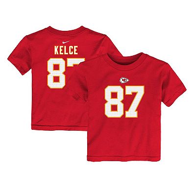 Toddler Nike Travis Kelce Red Kansas City Chiefs Player Name & Number T-Shirt