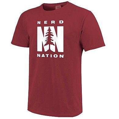 Men's Cardinal Stanford Cardinal Nerd Nation Comfort Color T-Shirt