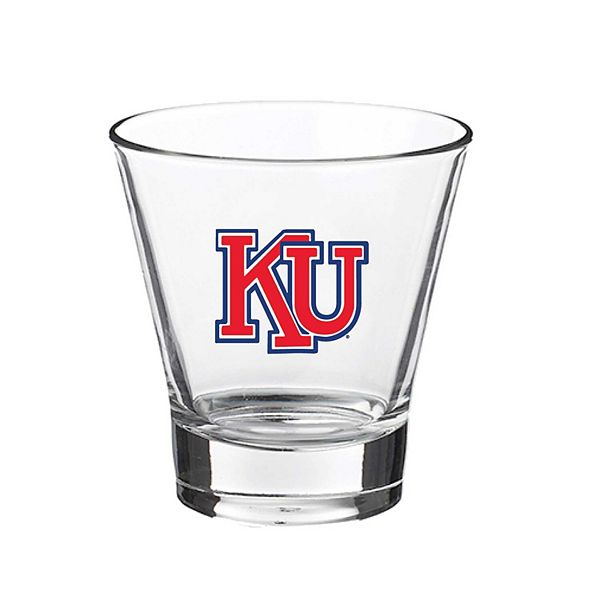 Kansas Jayhawks 12oz. Slant Vault Rock Glass