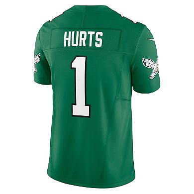 Men's Nike Jalen Hurts Kelly Green Philadelphia Eagles Vapor F.U.S.E. Limited Jersey