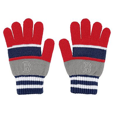 Women's WEAR by Erin Andrews Boston Red Sox Stripe Glove & Scarf Set