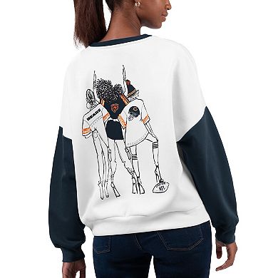 Women's G-III 4Her by Carl Banks White Chicago Bears A-Game Pullover Sweatshirt