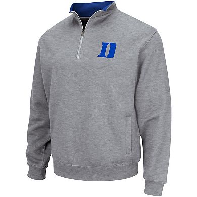 Men's Colosseum Heather Gray Duke Blue Devils Tortugas Quarter-Zip Top