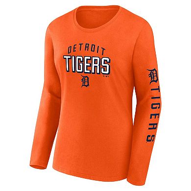 Women's Fanatics Branded Orange/Navy Detroit Tigers T-Shirt Combo Pack