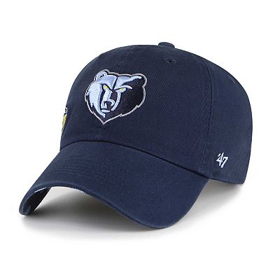Women's '47 Navy Memphis Grizzlies Confetti Undervisor Clean Up Adjustable Hat