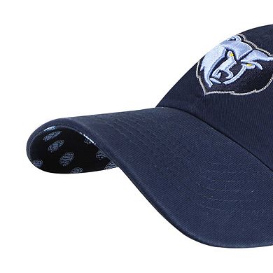 Women's '47 Navy Memphis Grizzlies Confetti Undervisor Clean Up Adjustable Hat