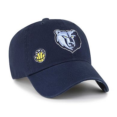 Women's '47 Navy Memphis Grizzlies Confetti Undervisor Clean Up Adjustable Hat