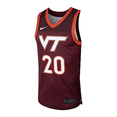 Men's Nike #20 Maroon Virginia Tech Hokies Replica Basketball Jersey