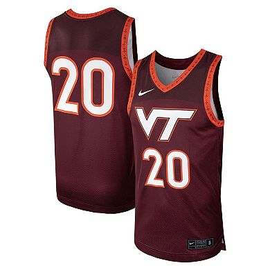 Men's Nike #20 Maroon Virginia Tech Hokies Replica Basketball Jersey