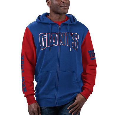 Men's G-III Sports by Carl Banks Royal/Red New York Giants T-Shirt & Full-Zip Hoodie Combo Set