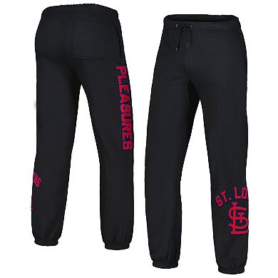 Men's PLEASURES Black St. Louis Cardinals Opening Day Sweatpants