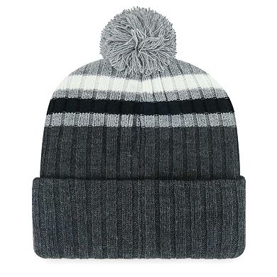 Men's '47 Gray Chicago White Sox Stack Cuffed Knit Hat with Pom