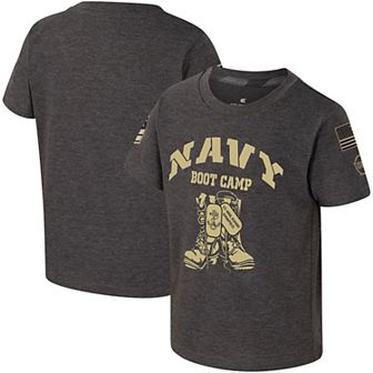 Toddler Colosseum Charcoal Navy Midshipmen OHT Military Appreciation Boot Camp T-Shirt