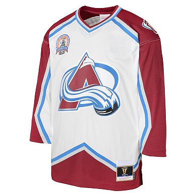 Youth Mitchell & Ness Blue Colorado Avalanche 2000 Blue Line Player Jersey