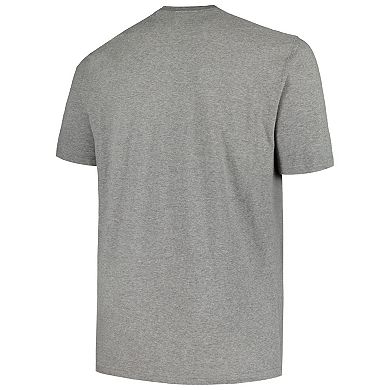 Men's New Era Gray Houston Oilers Big & Tall Gridiron Classics Helmet Historic Mark T-Shirt