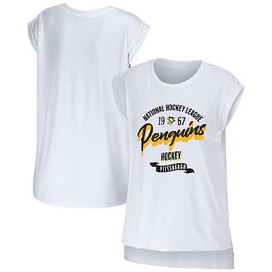 Women's WEAR by Erin Andrews White Pittsburgh Penguins Domestic Tank Top