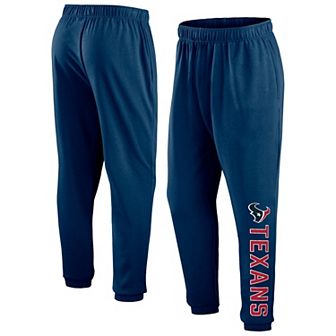 Men's Fanatics Branded Navy Houston Texans Chop Block Fleece Sweatpants