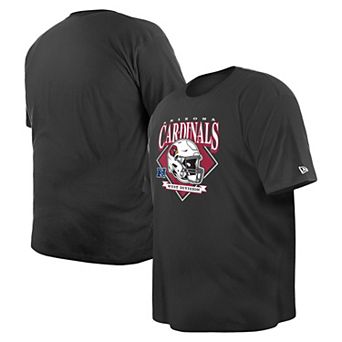 Men's New Era Black Arizona Cardinals Big & Tall Helmet T-Shirt