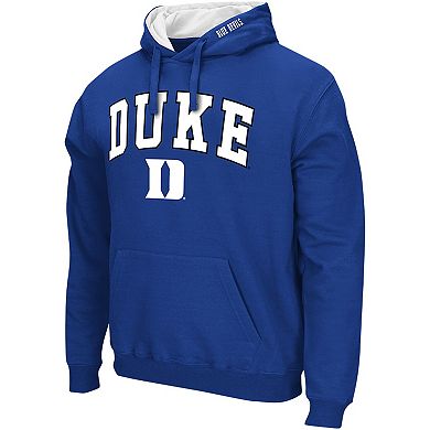 Men's Colosseum Royal Duke Blue Devils Arch & Logo 3.0 Pullover Hoodie