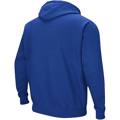 Men's Colosseum Royal Duke Blue Devils Arch & Logo 3.0 Pullover Hoodie