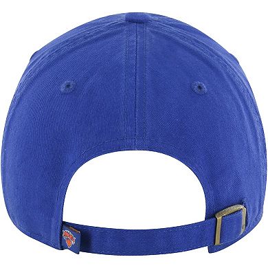 Men's '47 Blue New York Knicks Core Wordmark Clean Up Adjustable Hat
