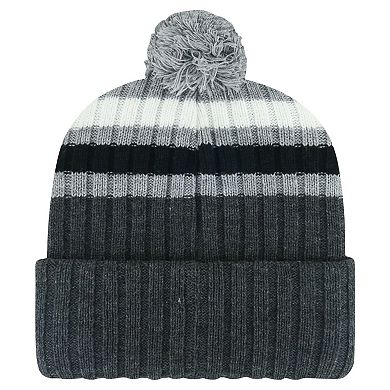 Men's '47 Gray Philadelphia Flyers Stack Patch Cuffed Knit Hat with Pom