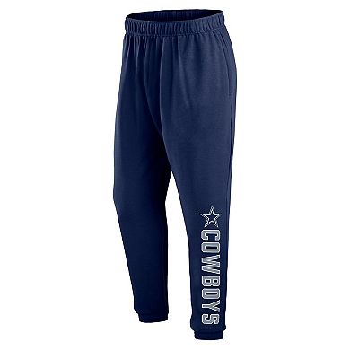 Men's Fanatics Branded Navy Dallas Cowboys Chop Block Fleece Sweatpants