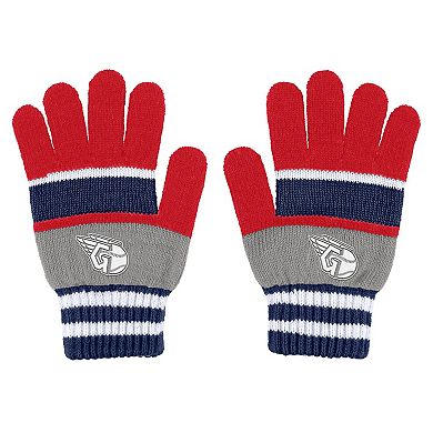 Women's WEAR by Erin Andrews Cleveland Guardians Stripe Glove & Scarf Set