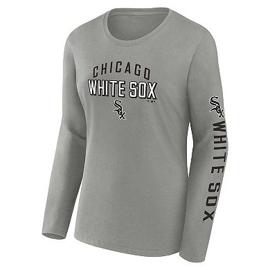 Women's Fanatics Branded Gray/Black Chicago White Sox T-Shirt Combo Pack