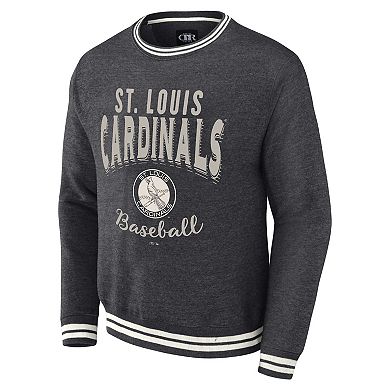 Men's Darius Rucker Collection by Fanatics Heather Charcoal St. Louis Cardinals Vintage Pullover Sweatshirt