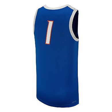 Men's Nike #1 Royal Boise State Broncos Replica Basketball Jersey